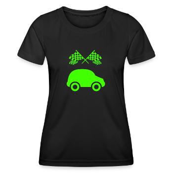 Auto - Frauen Funktions-T-Shirt - Schwarz - Vorne - AI Model Female 172 light (172cm)