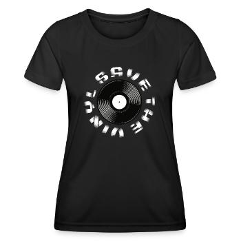 Save The Vinyl - Frauen Funktions-T-Shirt - Schwarz - Vorne - AI Model Female 172 light (172cm)