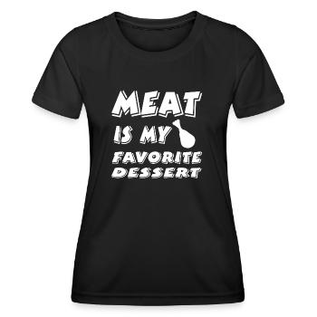 Fleisch - Frauen Funktions-T-Shirt - Schwarz - Vorne - AI Model Female 172 light (172cm)
