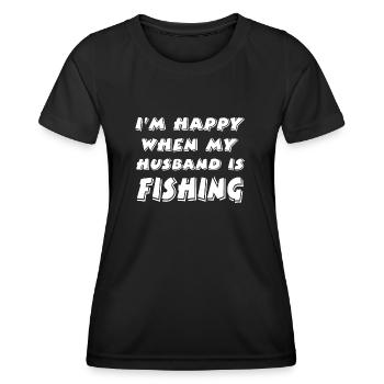 Angling - Women's Functional T-Shirt - black - Front - AI Model Female 172 light (172cm)