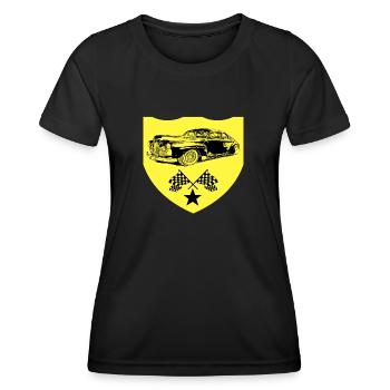 Auto - Frauen Funktions-T-Shirt - Schwarz - Vorne - AI Model Female 172 light (172cm)