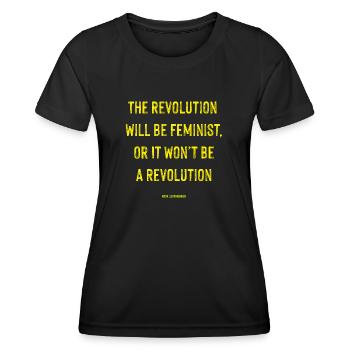The Revolution will be Feminist - Rosa Luxemburgo - Women's Functional T-Shirt - black - Front - AI Model Female 172 light (172cm)