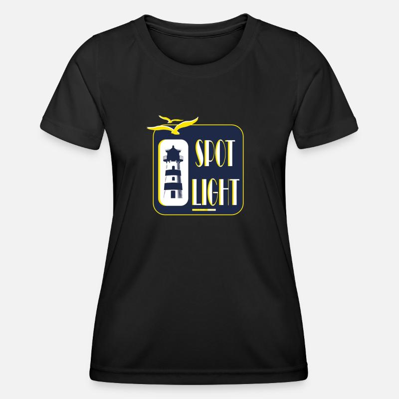 Cool Lighthouse Motif Sea Coast Beach Gift - Women's Functional T-Shirt - black