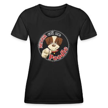 Poodle1 1 - Frauen Funktions-T-Shirt - Schwarz - Vorne - AI Model Female 172 light (172cm)