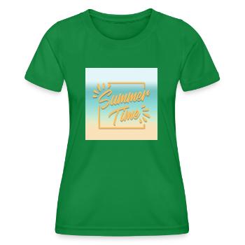 SUMMER TIME, le temps de l'été - T-shirt sport Femme - vert - Devant - AI Model Female 172 dark (172cm)