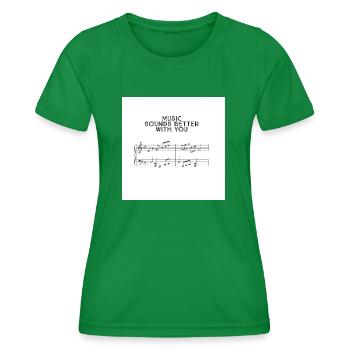 Music - Frauen Funktions-T-Shirt - Kelly Green - Vorne - AI Model Female 172 dark (172cm)
