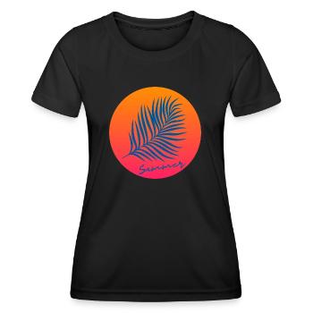 BLUE SUMMER - T-shirt sport Femme - noir - Devant - AI Model Female 172 light (172cm)