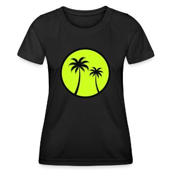 Palmiers - T-shirt sport Femme - noir - Devant - AI Model Female 172 light (172cm)