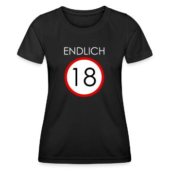 ENDLICH 18 - Frauen Funktions-T-Shirt - Schwarz - Vorne - AI Model Female 172 light (172cm)