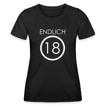 ENDLICH 18 - Frauen Funktions-T-Shirt - Schwarz - Vorne - AI Model Female 172 light (172cm)