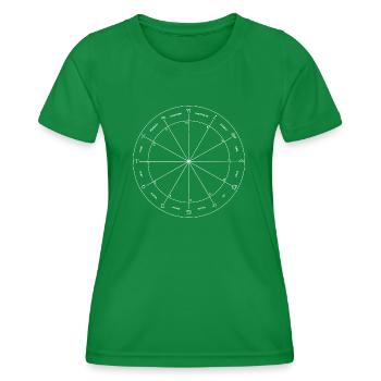 Astrologie-Aufdruck weiß - Frauen Funktions-T-Shirt - Kelly Green - Vorne - AI Model Female 172 dark (172cm)