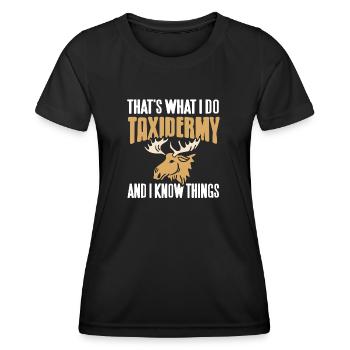 Taxidermie ist fürs Leben - Frauen Funktions-T-Shirt - Schwarz - Vorne - AI Model Female 172 light (172cm)