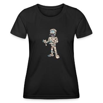 Mumie - Frauen Funktions-T-Shirt - Schwarz - Vorne - AI Model Female 172 light (172cm)