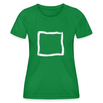Lignes de cadre de contour de pinceau blanc - T-shirt sport Femme - vert - Devant - AI Model Female 172 dark (172cm)