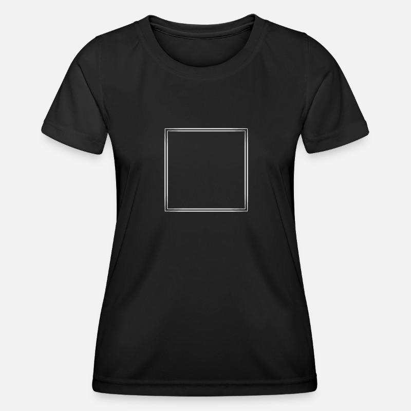 Frame Thin Line Strokes White - Women's Functional T-Shirt - black