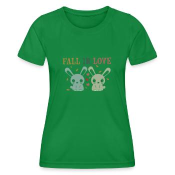 Tomber amoureux - T-shirt sport Femme - vert - Devant - AI Model Female 172 dark (172cm)