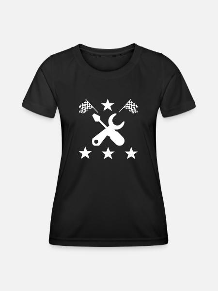 Auto - Frauen Funktions-T-Shirt - Schwarz