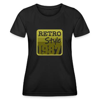 Retro Style 1987 - Frauen Funktions-T-Shirt - Schwarz - Vorne - AI Model Female 172 light (172cm)