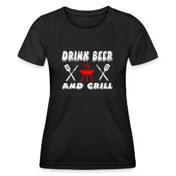 Griller - T-shirt sport Femme - noir - Devant - AI Model Female 172 light (172cm)