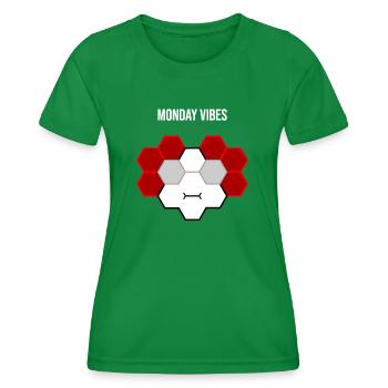 Monday vibes... it's Monday again - Women's Functional T-Shirt - kelly green - Front - AI Model Female 172 dark (172cm)