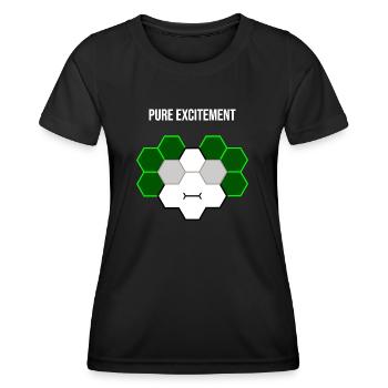 Pure excitation - T-shirt sport Femme - noir - Devant - AI Model Female 172 light (172cm)