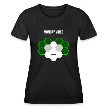 Ambiance du lundi... c’est à nouveau lundi - T-shirt sport Femme - noir - Devant - AI Model Female 172 light (172cm)