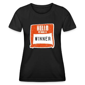 Gewinner - Sieger - Frauen Funktions-T-Shirt - Schwarz - Vorne - AI Model Female 172 light (172cm)