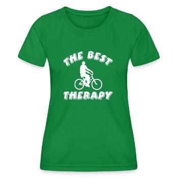 Bicyclette - T-shirt sport Femme - vert - Devant - AI Model Female 172 dark (172cm)