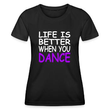 Danser - T-shirt sport Femme - noir - Devant - AI Model Female 172 light (172cm)