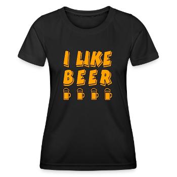 Beer - Women's Functional T-Shirt - black - Front - AI Model Female 172 light (172cm)