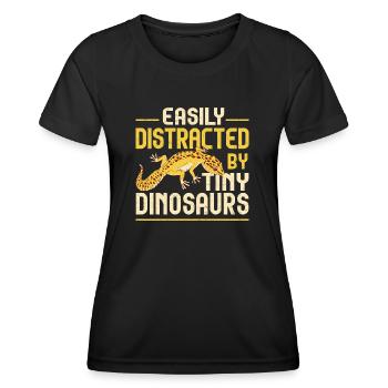 Leopard Gecko Lizard Reptiles Herpetologist - Women's Functional T-Shirt - black - Front - AI Model Female 172 light (172cm)