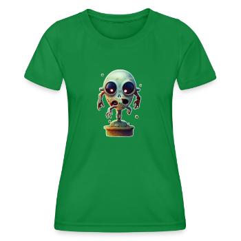Creepy Zombie Monster - Women's Functional T-Shirt - kelly green - Front - AI Model Female 172 dark (172cm)