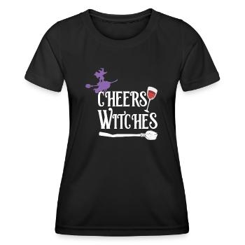 Vive les sorcières - T-shirt sport Femme - noir - Devant - AI Model Female 172 light (172cm)
