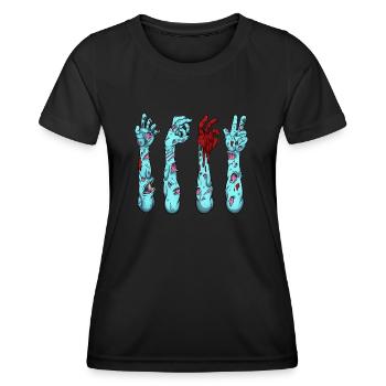 Zombie-Arme - Frauen Funktions-T-Shirt - Schwarz - Vorne - AI Model Female 172 light (172cm)