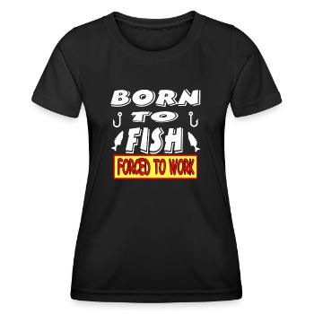 faire de la pêche - T-shirt sport Femme - noir - Devant - AI Model Female 172 light (172cm)
