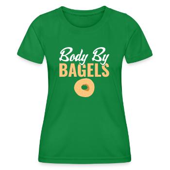 Bagel Spruch Geschenk - Frauen Funktions-T-Shirt - Kelly Green - Vorne - AI Model Female 172 dark (172cm)
