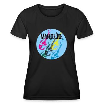 Mandoline fünf Farben Collage - Frauen Funktions-T-Shirt - Schwarz - Vorne - AI Model Female 172 light (172cm)