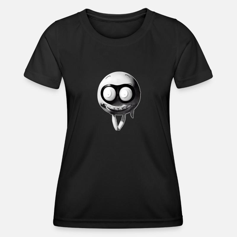 flying smilie - Women's Functional T-Shirt - black