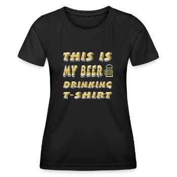 Bier - Frauen Funktions-T-Shirt - Schwarz - Vorne - AI Model Female 172 light (172cm)