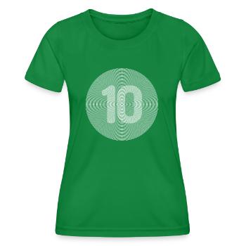 10 - Frauen Funktions-T-Shirt - Kelly Green - Vorne - AI Model Female 172 dark (172cm)
