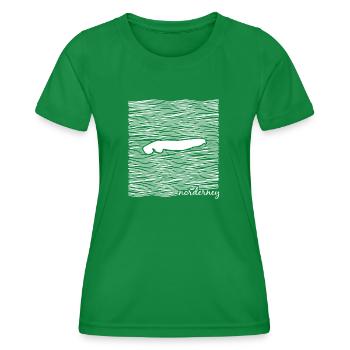 Nordeney, Ostfriesische Indeln, Nordsee - Frauen Funktions-T-Shirt - Kelly Green - Vorne - AI Model Female 172 dark (172cm)