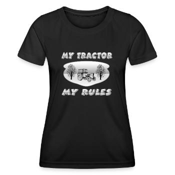 Traktor - Frauen Funktions-T-Shirt - Schwarz - Vorne - AI Model Female 172 light (172cm)