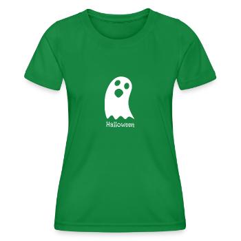 Cute Halloween Ghost - Women's Functional T-Shirt - kelly green - Front - AI Model Female 172 dark (172cm)