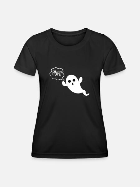 Geist Ghost Boo Hup Halloween - Women's Functional T-Shirt - black