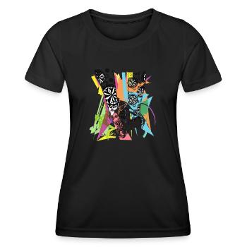 Talons aiguilles - T-shirt sport Femme - noir - Devant - AI Model Female 172 light (172cm)