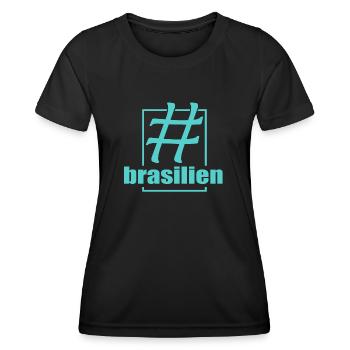 brasilien - Frauen Funktions-T-Shirt - Schwarz - Vorne - AI Model Female 172 light (172cm)