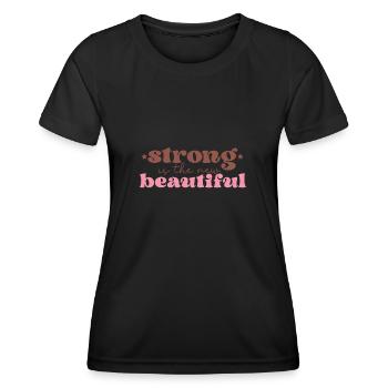 Breast Cancer Awareness Strong is the new - Frauen Funktions-T-Shirt - Schwarz - Vorne - AI Model Female 172 light (172cm)