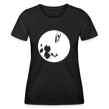 Ballerine sur la lune - T-shirt sport Femme - noir - Devant - AI Model Female 172 light (172cm)