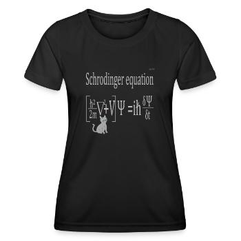 Schrödinger equation - Women's Functional T-Shirt - black - Front - AI Model Female 172 light (172cm)