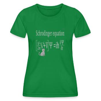 Schrödinger equation - Women's Functional T-Shirt - kelly green - Front - AI Model Female 172 dark (172cm)